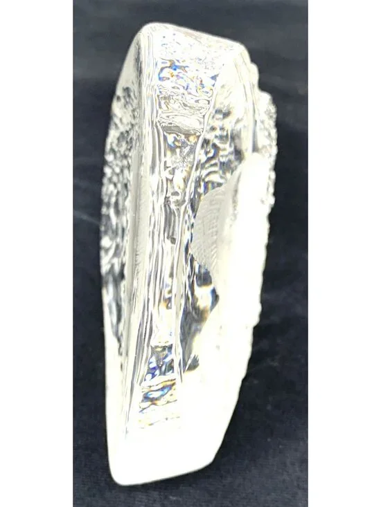 Art Glass Angel Fish Paperweight Clear Sweden Signed Numbered 4" Tall - Picture 5 of 8